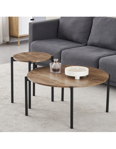 Mesa Centro Tibaji Set de 2 - Mesas de Centro Modernas