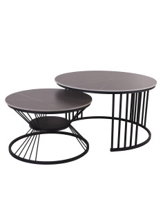 Mesa centro Ferrara set de 2 gris