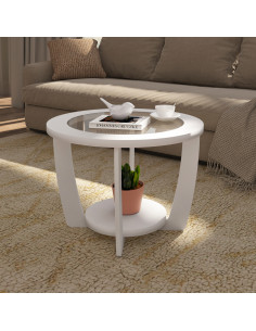 Mesa centro Curve blanco 2