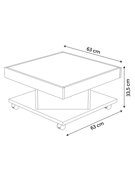 Mesa centro Sahara café-beige
