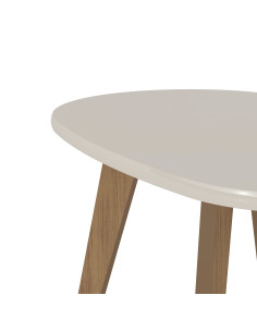 Mesa centro orgánica blanco