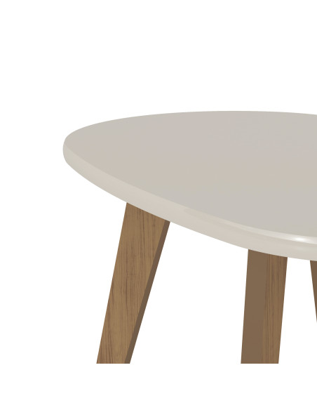 Mesa centro orgánica blanco