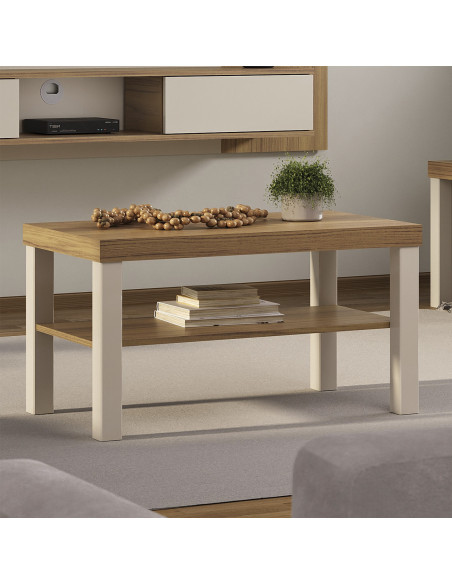 Mesa centro UP café-beige