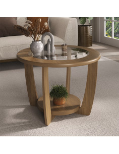 Mesa centro Curve café 2