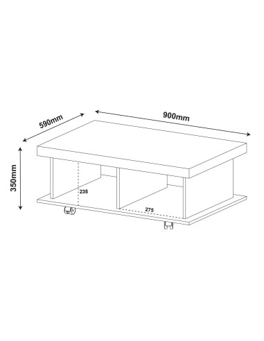 Mesa centro Dunas cerezo