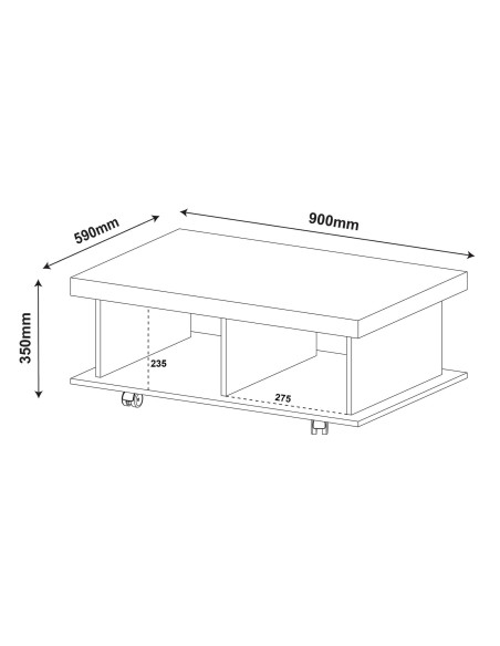 Mesa centro Dunas cerezo