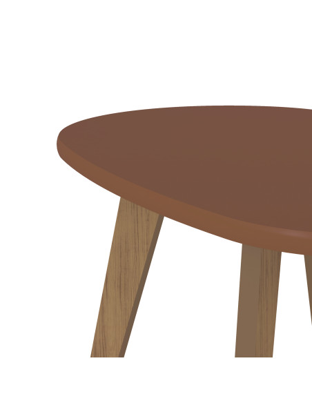 Mesa centro orgánica terracota