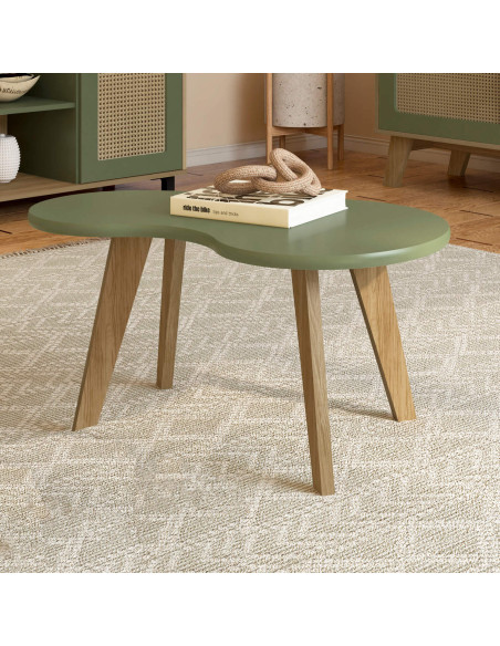 Mesa centro orgánica menta