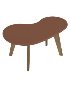 Mesa centro orgánica terracota