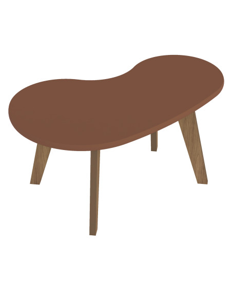 Mesa centro orgánica terracota