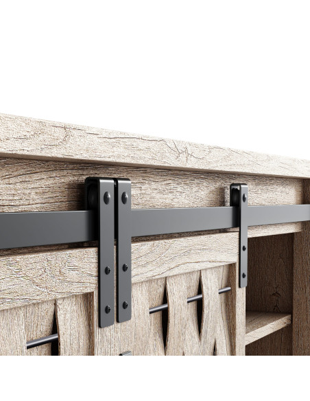 Mesa centro 2 puertas Vinh gris