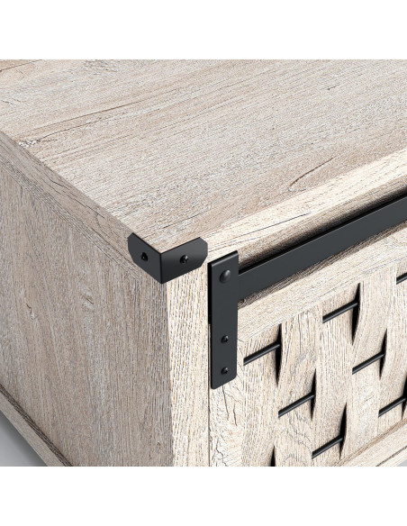 Mesa centro 2 puertas Vinh gris