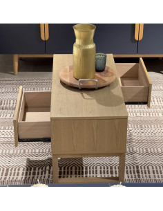 Mesa centro Philip 2 cajones 2