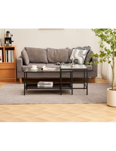 Mesa Centro Tarragona Set de 2 - Muebles Modernos para Living