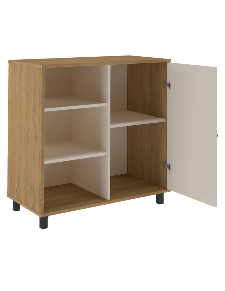 Buffet 1 puerta Charlotte Roble-Blanco