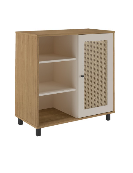 Buffet 1 puerta Charlotte Roble-Blanco