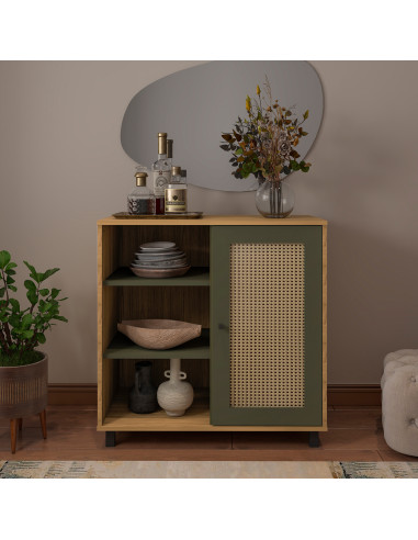 Buffet 1 puerta Charlotte Roble-Menta