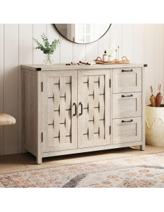 Buffet 3 cajones 2 puertas Vinh gris 2