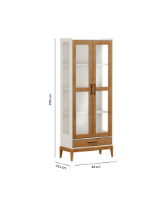 Vitrina 1 cajon 2 puertas Milao 2