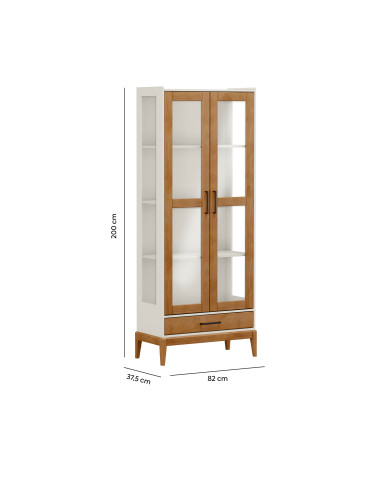 Vitrina 1 cajon 2 puertas Milao