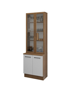 Vitrina 4 puertas Agata blanco 70cm