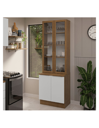 Vitrina 4 puertas Stella blanco 70cm