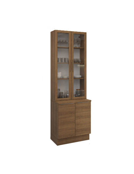 Vitrina 4 puertas Stella café 70cm