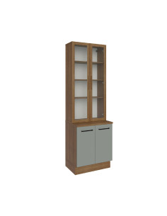 Vitrina 4 puertas Agata gris 70cm