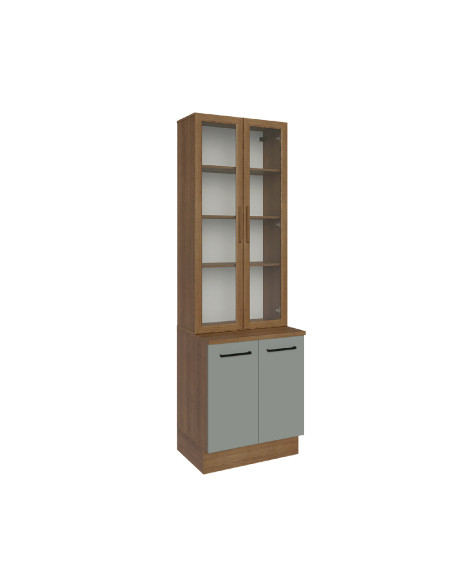 Vitrina 4 puertas Agata gris 70cm