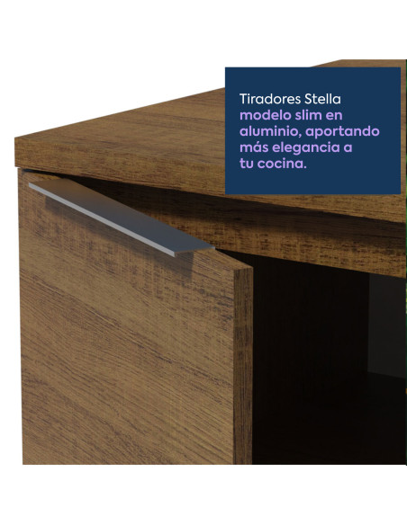 Vitrina 4 puertas Stella café 70cm