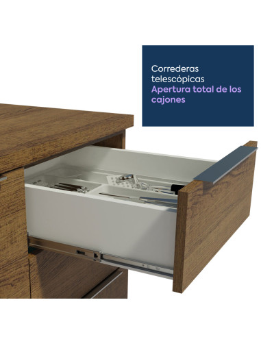 Vitrina 4 puertas Stella café 70cm