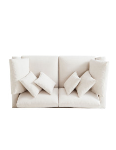 Sofá 3 cuerpos Duvall blanco 2