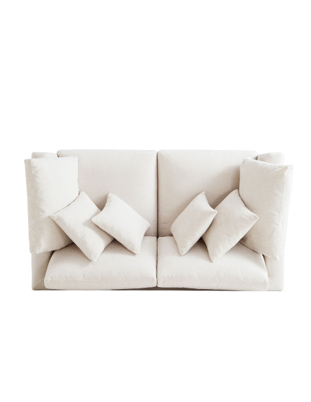 Sofá 3 cuerpos Duvall blanco