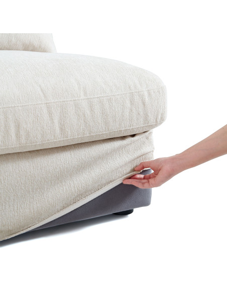 Sofá 3 cuerpos Duvall blanco