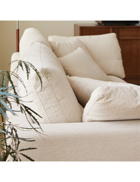 Sofá 3 cuerpos Duvall blanco