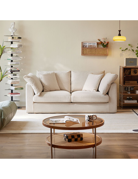 Sofá 3 cuerpos Duvall blanco