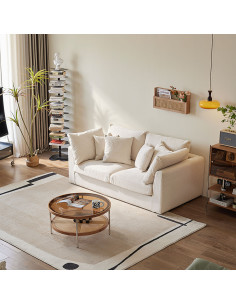 Sofá 3 cuerpos Duvall blanco 2