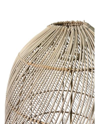 Pantalla de Ratán Natural 35x46cm - Iluminación Rústica