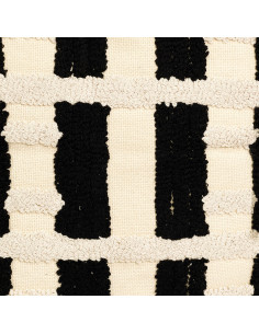 Cojín 42x42cm negro beige 2