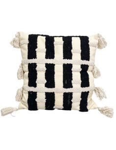 Cojín 42x42cm negro beige