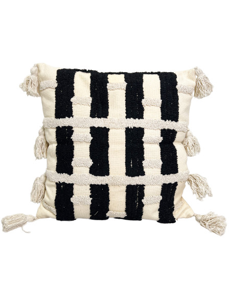 Cojín 42x42cm negro beige
