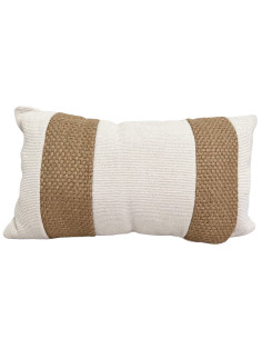 Cojín 30x50cm yute blanco