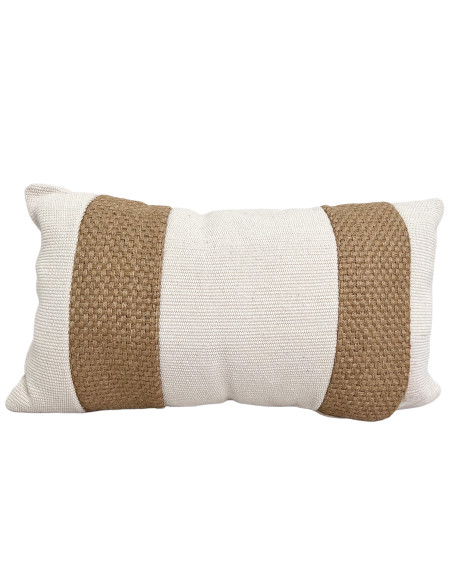 Cojín 30x50cm yute blanco