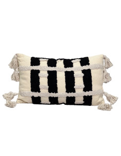 Cojín 30x50cm negro beige