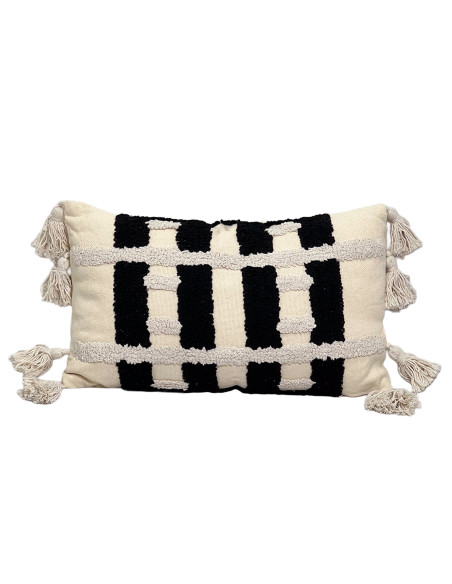 Cojín 30x50cm negro beige