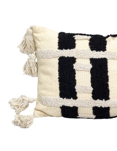 Cojín 30x50cm negro beige 2
