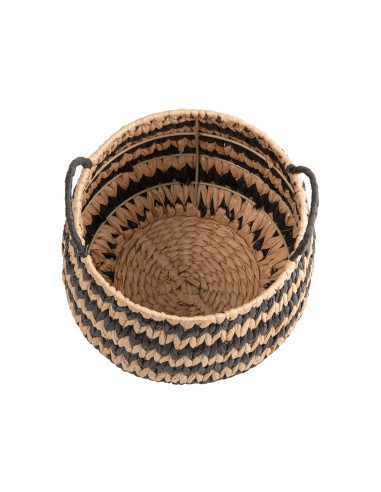 Canasto Chevron M Negro 24 cm - Decoración Moderna