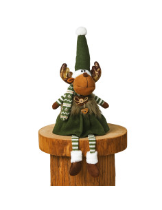 Reno peluche verde navidad 4 2
