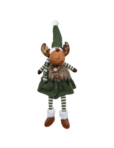 Reno peluche verde navidad 4