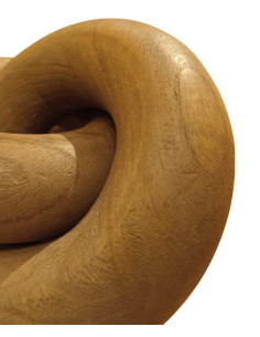 Adorno de Madera Doble Tostado 14x19cm - Decoración Rústica 2